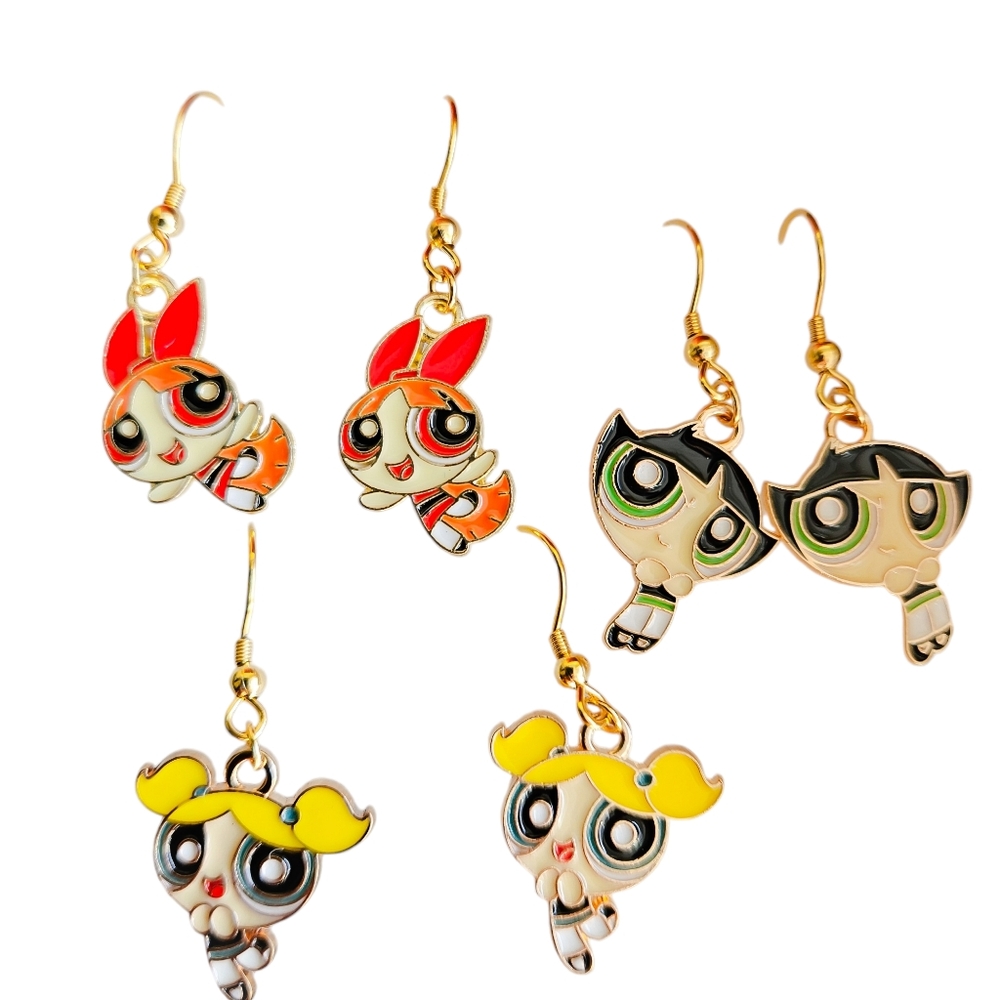 Powerpuff girls' earrings for women